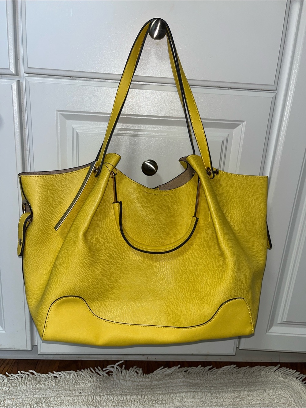 Sondra Roberts Squared Yellow Tote Bag